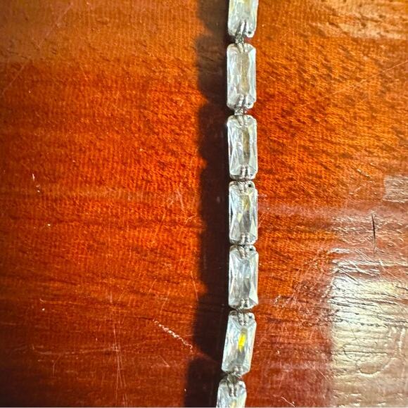 Melania Clara Necklace Costume Jewelry Rhinestone 15.5" to 19" Long 3" extender - Picture 9 of 11